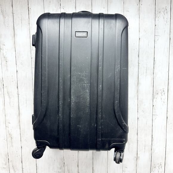 Calpak Luggage Medium Size Black Hard Expandable 360-Spinner Suitcase Travel - Picture 1 of 9